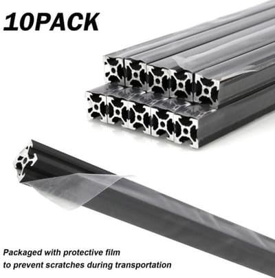 Lineaire Rail 600 mm - Geanodiseerd Aluminium - 10 Stuks - Voor 3D-Printers/CNC-Machines - Europese Standaard - Lichtgewicht - Geleiderail