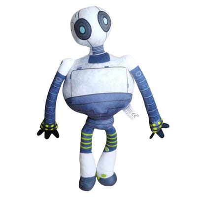 38cm Schattige Cartoon Robot Pluche Pop Zacht Pluizig Figuur Speelgoed Verzamelsieraad Voor Verjaardag Kerstcadeau wit