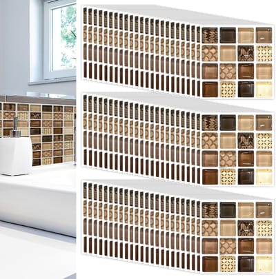 Cosensi- Tegelstickers 72 Stuks - Zelfklevend - Waterdicht - Decoratieve Stickers - 10 x 10 cm - Ideaal voor Keuken/Badkamer - Muursticker