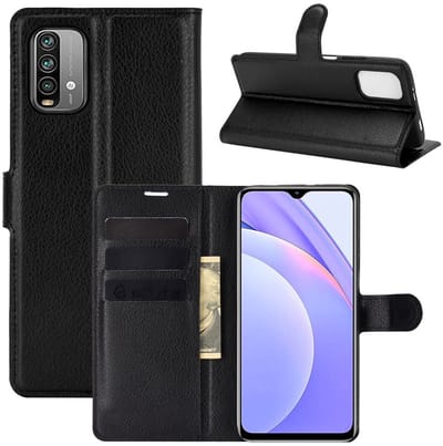 Coverup Hoesje - Geschikt voor Xiaomi Redmi 9T Hoesje - Coverup Book Case - Zwart
