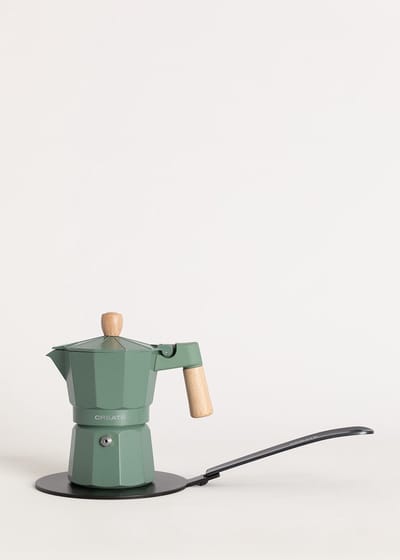 CREATE - Italiaanse koffiezetter - Sage - Met inductieadapter - 6 kopjes / 350ml - THERA MOKA RETRO