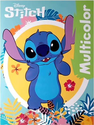 Multicolor - Disney Stitch Kleurboek - 32 Pagina's - 17 Kleurplaten en 17 Voorbeelden - Voor kinderen - Uitermate Geschikt voor Kleurpotloden en Wasco