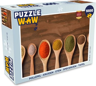 Puzzel Pollepel - Kruiden - Eten - Specerijen - Tafel - Legpuzzel - Puzzel 1000 stukjes volwassenen