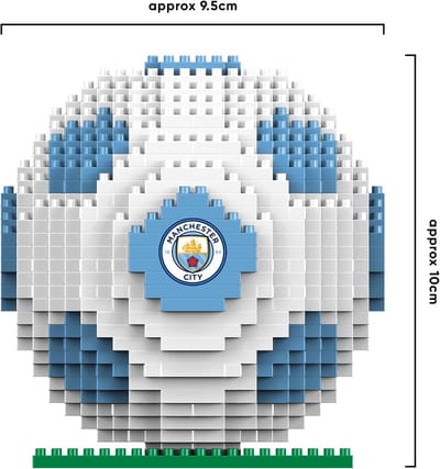 3D Voetbal Bouwset - Pixel Art Bouwpakket - Fan Collectie Bouwen - 693 Stenen - 10x10x10 cm - Blauw