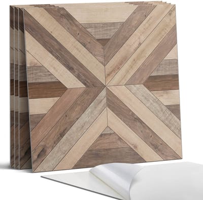 Coloray Wandpanelen Zelfklevend - Houten paneelpatroon Zelfklevende Wandpanelen - 50 cm x 50 cm - Bruin Wandpaneel PVC - 5 stuks - Texturen Wandpanelen Zelfklevend - Wandbord Keuken - Wandpaneel Badkamer