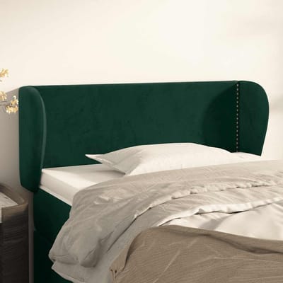 vidaXL - Hoofdbord - met - randen - 83x23x78/88 - cm - fluweel - donkergroen