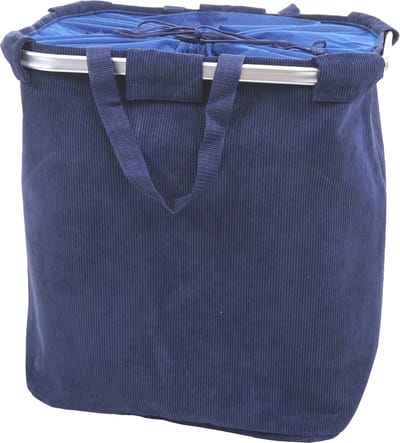 Wasmand MCW-C34, Wasmand met trekkoord Wasmand met trekkoord, 2 compartimenten Handgreep 54x52x32cm 89l ~ koord blauw
