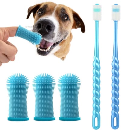 Famanu – Siliconen Vingertandenborstel voor Honden en Katten – 360 Graden Reiniging voor Eenvoudige Tandverzorging