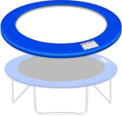 Trampoline Randafdekking - Veiligheidspad Veermatten - Veilig Springplezier - UV-bestendig Waterdicht PVC - 30 cm Breed 15 mm Dik - Blauw