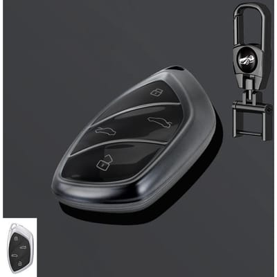 TPU Auto Afstandsbediening Sleutelhoes Cover Shell Sleutelhanger Voor Roewe Rx5 I6 I5 Rx3 Rx8 Erx5 Mg Zs Ev Mg6 Ezs Hs Ehs Marvel X Marvel R black