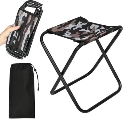 Vouwbare Mini Campingstoel, Lichtgewicht Tuinstoel met Opbergtas voor Vissen en Picknicks, Ideaal voor Buitenactiviteiten