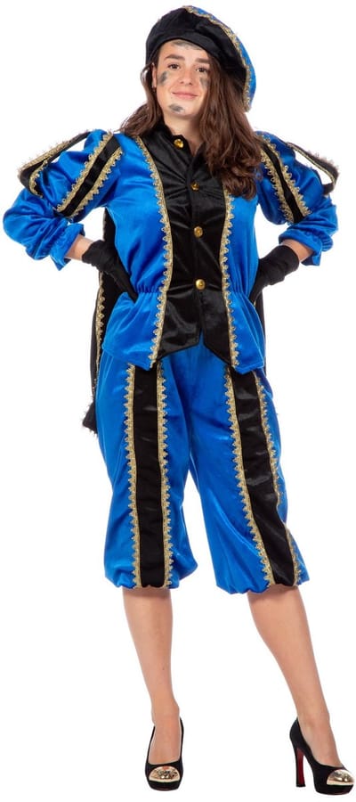 Piet Kostuum | Blauwe Piet Kostuum | Maat 40-42 | Sinterklaas | Verkleedkleding