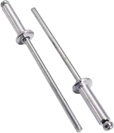 Aluminium blindklinknagels - Popnagels koepelkop - Metaal en kunststof verbinden - Stalen doorn - 30 x 12 mm - Aluminium