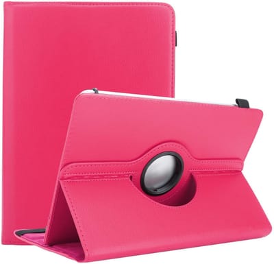 Cadorabo Tablet Hoesje geschikt voor 10" Tablets in ROZE - 360 graden beschermhoes van imitatieleer met standfunctie en elastische band