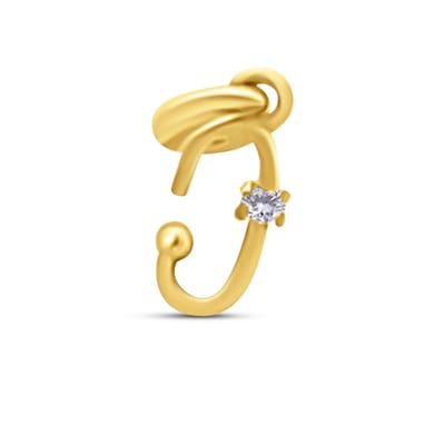New Bling 9NBSAM-G230370 Gouden hanger - Zirkonia - Open Ovaal - 7x3,2mm - 14 Karaat - Cadeau voor haar - Goud