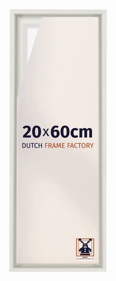 Baklijst 20x60 cm - Wit Mat - Geschikt voor Canvasdoek - MDF Baklijst Lausanne