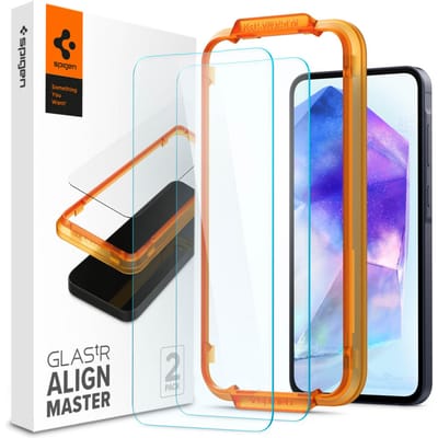 Spigen AlignMaster Screen Protector Geschikt voor Samsung Galaxy A55 Tempered Glass (2-Pack)