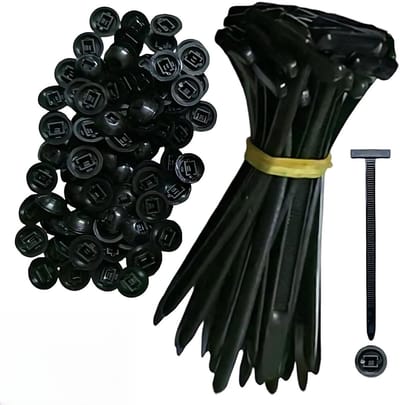 Dailygoods- Kabelbinders 50 Stuks - Herbruikbaar - Klittenband - Zipper - Nylon - Voor Auto Reparatie