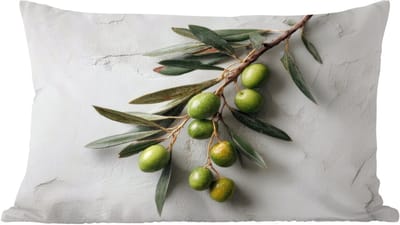 Sierkussens - Kussentjes Woonkamer - 60x40 cm - Olijventak - Beton - Mediterraan