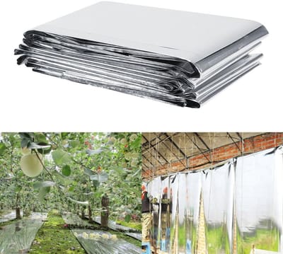2 Stuks - Zilveren reflecterende Mylar-folie voor kas - Planten reflecterende folie - Plantengroei folie - Erhoogt effectief de plantengroei - 210 x 130 cm