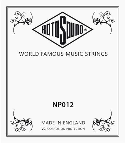 Rotosound NP012 .012 snaar for elektrisch/acoustic guitar, stainless steel