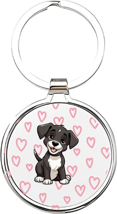 Akyol - Puppy Sleutelhanger - honden - Honden liefhebbers - Hond - dieren liefhebbers - huisdieren sleutelhanger - 4 x 7,5 CM