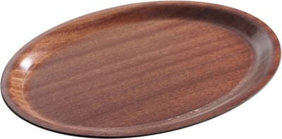 HENDI Ovaal dienblad met antislipcoating – mahonie – 200x265 mm