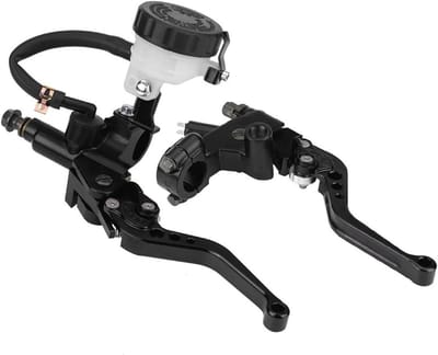 Universele Rem- en Koppeling Master Cilinder Set voor Motorfietsen, 1 Paar Handvatten 7/8" (22mm) Zwart, Duurzaam en Betrouwbaar