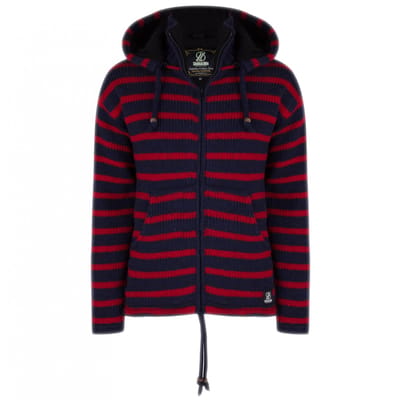 Gebreid Wollen Heren/Uni Vest van Schapenwol met Polyester Fleece voering en afneembare capuchon - SHAKALOHA - M Split Ziphood XXL