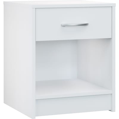CASARIA Nachtkastje met Lade – 50x40x35cm Extra Opbergvak - Wit