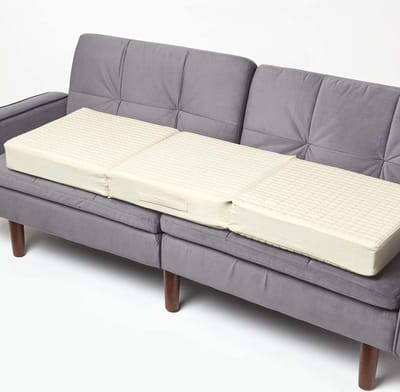 Homescapes bankkussen 150 x 50 cm voor 3-zits, crème - groot orthopedisch zitkussen