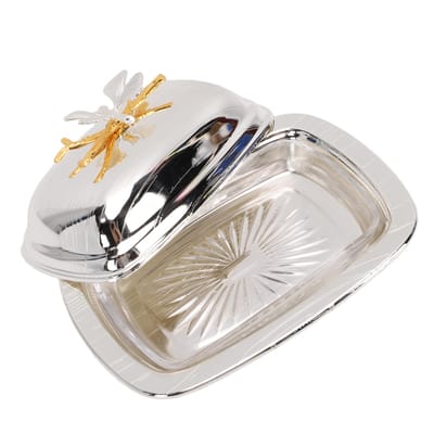Beurrier avec Couvercle Alliage de Fer Rectangulaire Snack Beurre Porte-Contenant Garde-Manger pour Maison Cuisine Fête Type 2