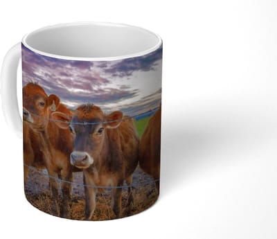 Mok - Koffiemok - Koe - Dieren - Koeien - Mokken - 350 ML - Beker - Koffiemokken - Theemok