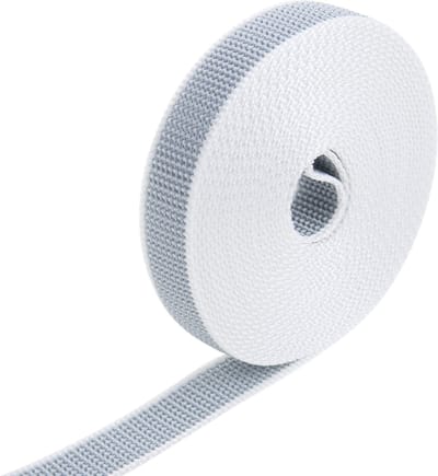 PrimeMatik - Grijze en witte nylon blinde tape van 22mm x 6m