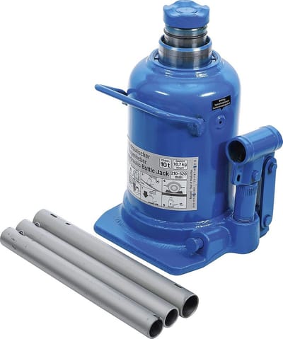 Hydraulische Potkrik - Auto Krik - Voertuigen Hef - 10 Ton Capaciteit - 21-52cm Hoogte - Blauw