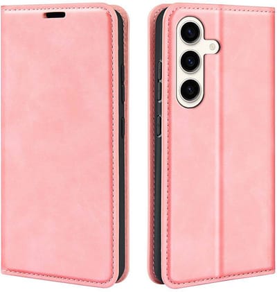 MobyDefend Hoesje - Geschikt voor Samsung Galaxy S24 Plus (S24+) - Luxe Wallet Bookcase (Magnetische Sluiting) - Roze