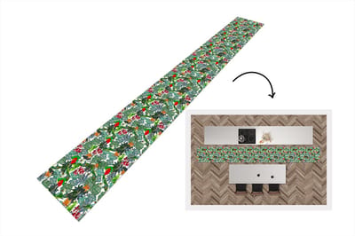 Keukenloper - Keukenmat - Patroon - Planten - Jungle - 400x50 cm - Keuken vloerkleed