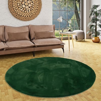 Pergamon Luxe Super Zachte Bont Vloerkleed Tapijt Plush Rond