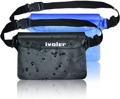 Waterdichte Buikzak Set van 2 voor Geld, Camera en Smartphones - Ideaal voor Watersport en Strand