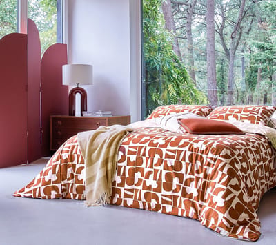 Blanc Des Vosges dekbedovertrek Craft Terra Cota 240x220 cm