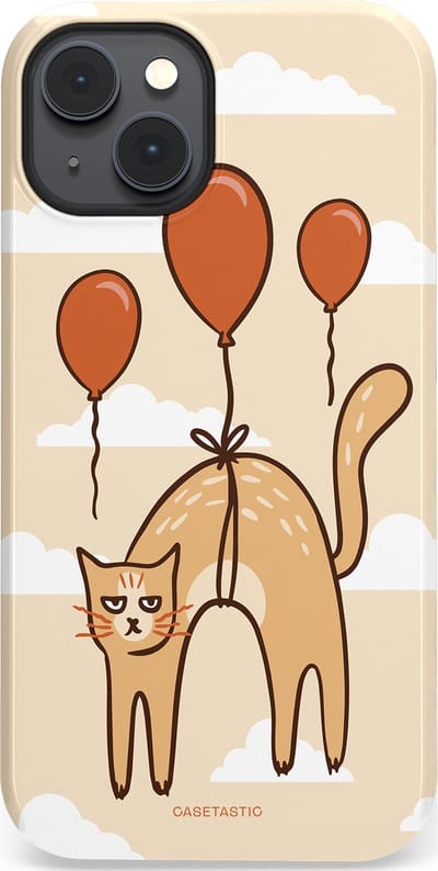 Casetastic Hoesje Geschikt voor Apple iPhone 14 Plus Magsafe - Stijlvolle Beschermende Duo-layer Case - Kattenfeest Ballonnen