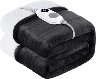 SAVI® Infrarood Deken - Elektrische Deken – Warmtedeken - Grijs - 180cm x 130cm x 3cm