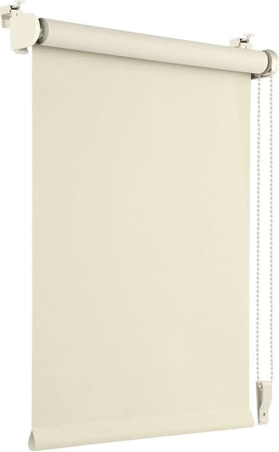 JGS ® Blackout thermisch rolgordijn 95 x 210 cm crème zonder boren met dezelfde kleurcoating Oeko-TEX Standard 100 privacyscherm zonwering Klemmfix voor ramen en deuren