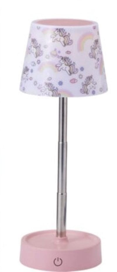 Home & Styling Unicorn Uitrekbare Tafellamp - Met lampenkap - Kinderlamp - Roze