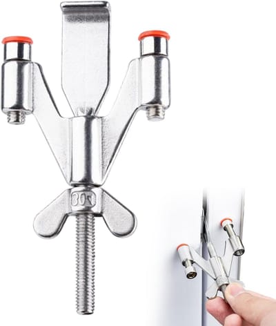 Deurbeveiligingsstopper - Draagbaar slot - Reisveiligheid - Gereedschapsloze installatie - 9 cm - Zilverkleurig