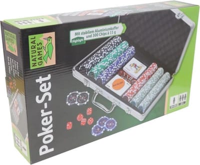 Poker Koffer - Spelcollectie - Gezelschapsspellen - Aluminium Koffer - 41.9 x 24.8 x 8 cm - Beige