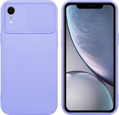 Cadorabo Hoesje geschikt voor Apple iPhone XR in Bonbon Paars - Beschermhoes van flexibel TPU-silicone Case Cover en met camerabescherming