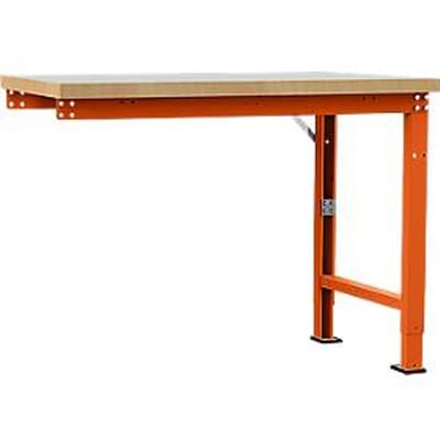 Manuflex aanbouw-werkbank Profi speciaal, tafelblad kunststof, 1250 x 700 mm, roodoranje
