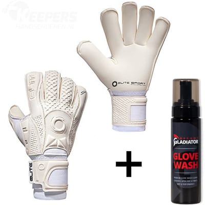 Elite Solo Keepershandschoenen + Gladiator Sports Handschoenenreiniger Wash