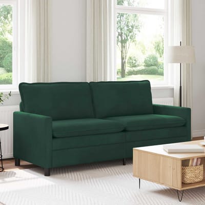 vidaXL - Bank - Donkergroen - 196 - x - 81 - x - 87,5 - cm - Fluweel